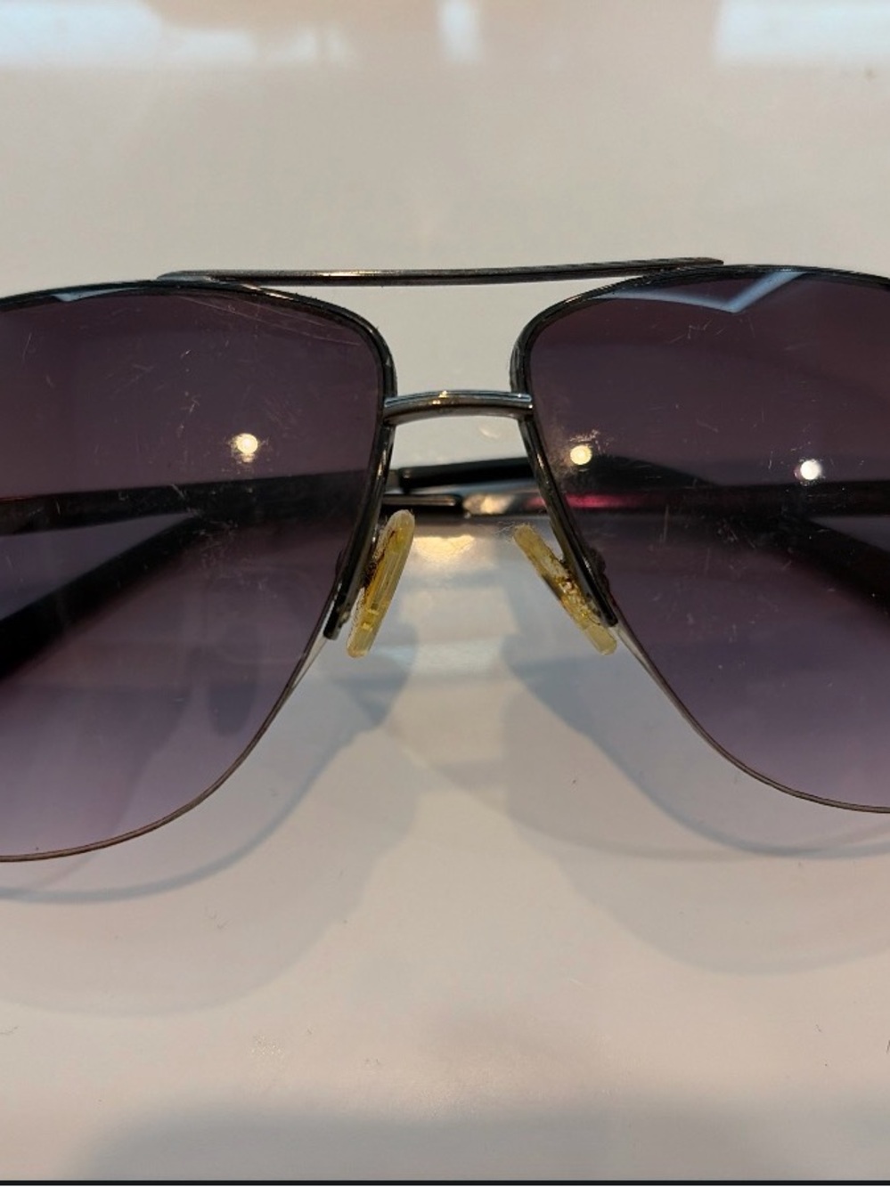 G by Guess Men’s Aviator Sunglasses - Black Frame with Gradient grey